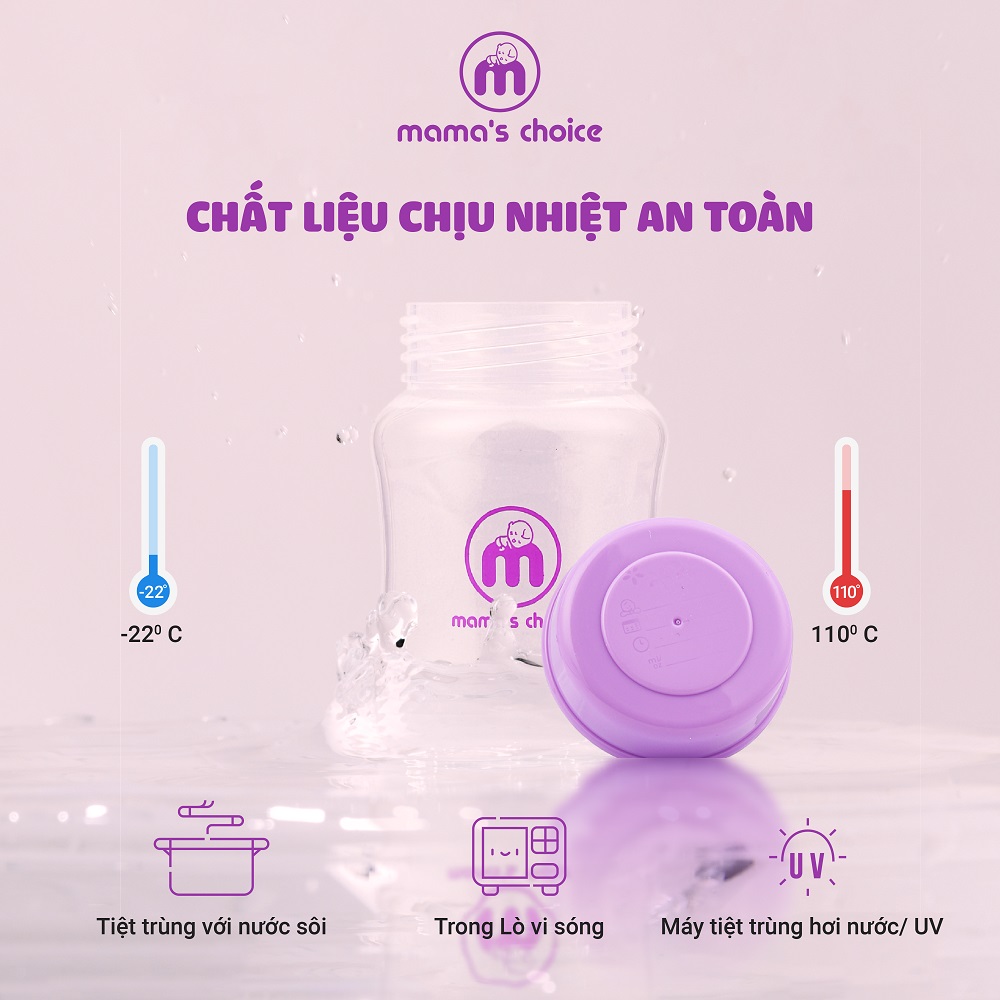 Cốc Hứng Sữa Bình Trữ Sữa Mama's Choice, Combo Hứng Sữa Sữa Trữ Sữa Tiện Lợi Cho Mẹ, Kiểm Định An Toàn Cho Bé