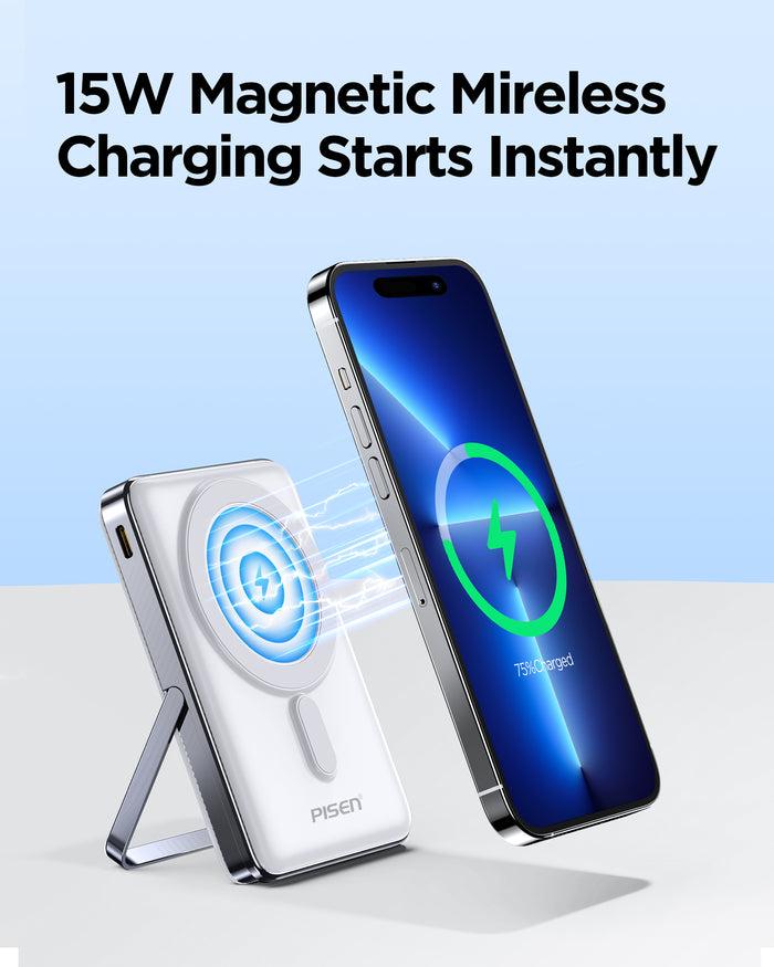 Sạc Dự Phòng Pisen Quick - POWERMag 30W Digital 2-in-1 10000mAh - Màu Đen