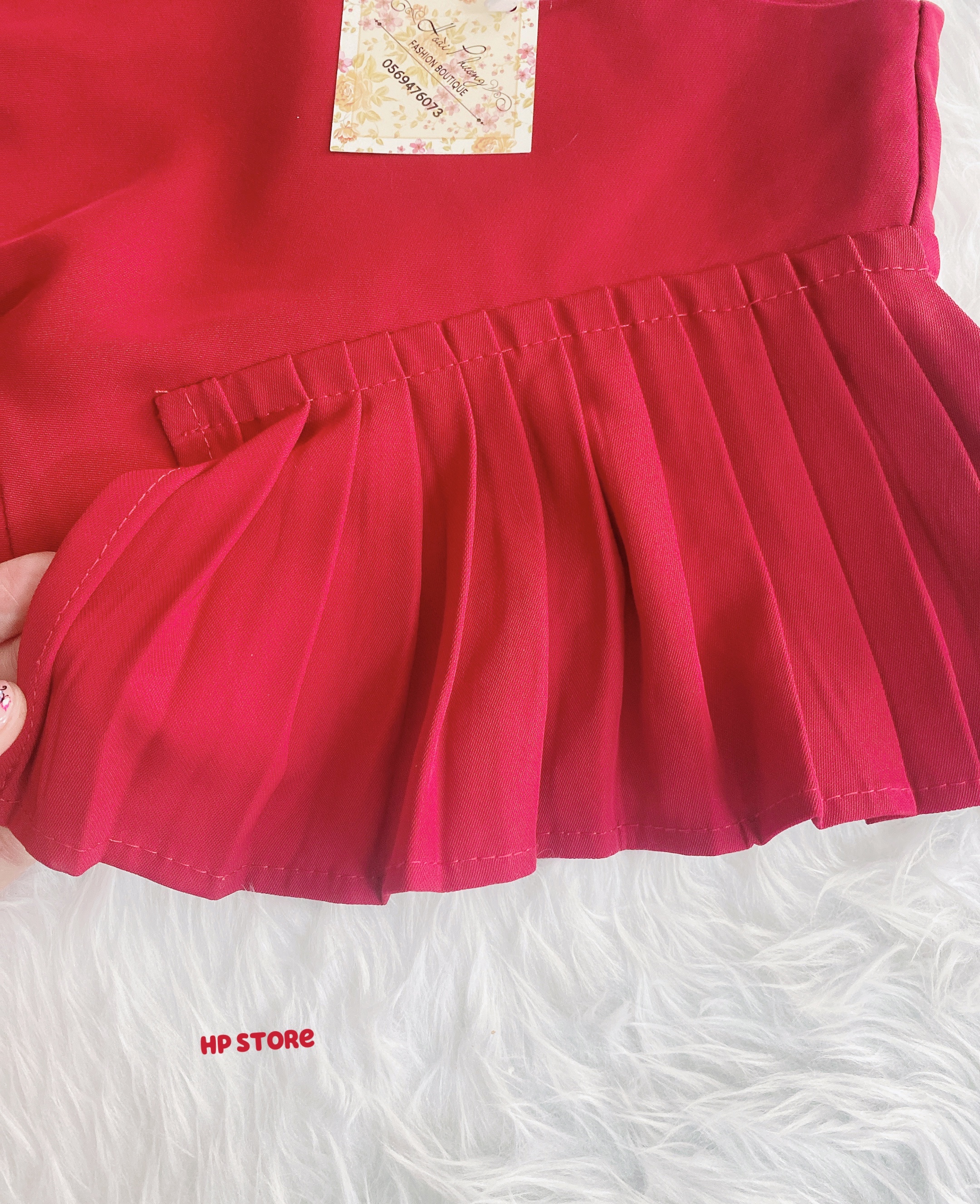 ❤️ Áo Nữ Đỏ Đô Tay Xếp Ly Thiết Kế
