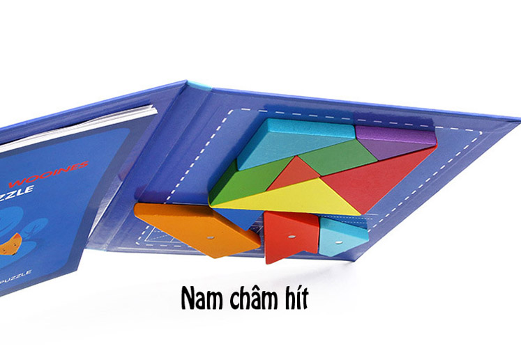 Bộ trò chơi gỗ Tangram và T puzzle 2 in 1