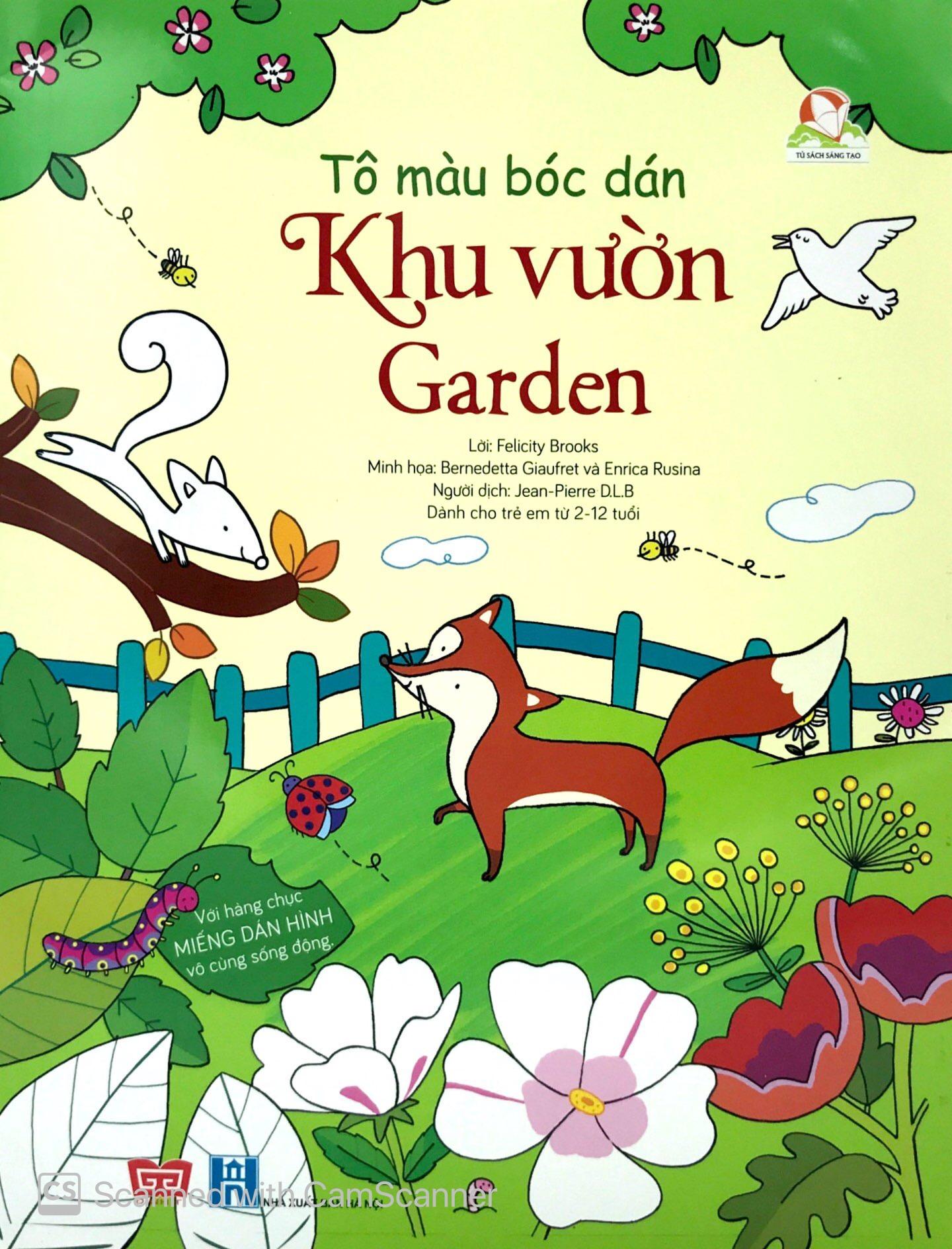 Tô Màu Bóc Dán - Khu Vườn - Garden