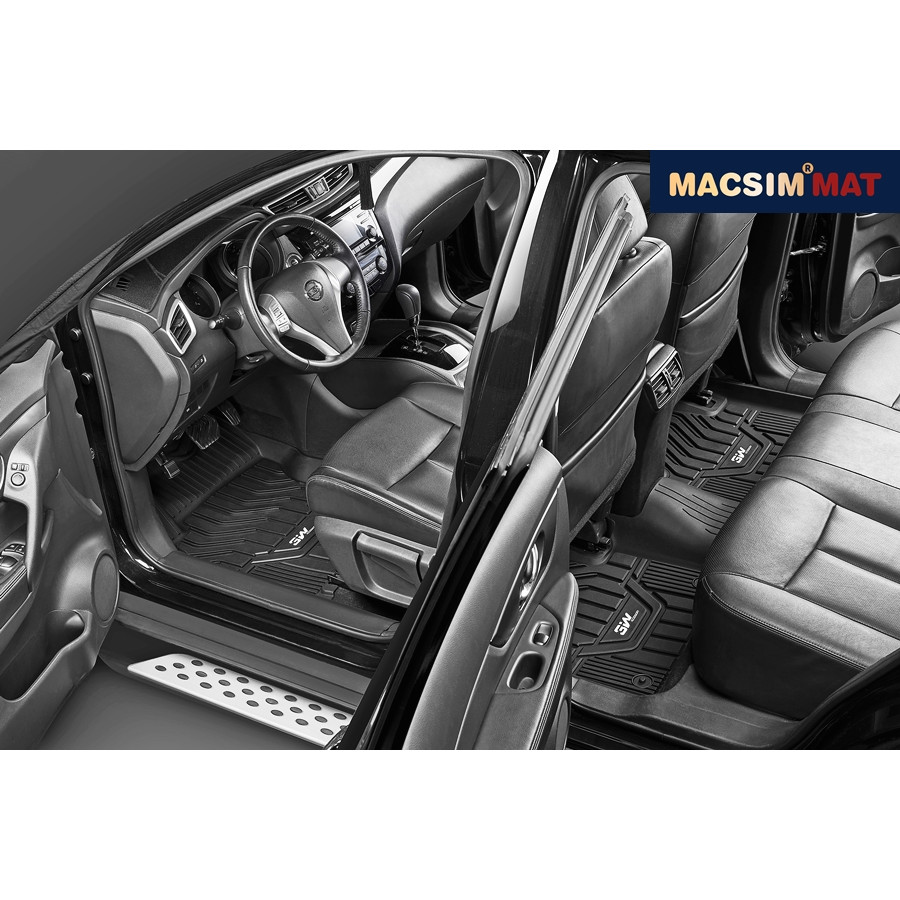 Thảm lót sàn dành cho xe ô tô Renault Koleos 2014- Nhãn hiệu Macsim 3W chất liệu nhựa TPE đúc khuôn cao cấp - màu đen