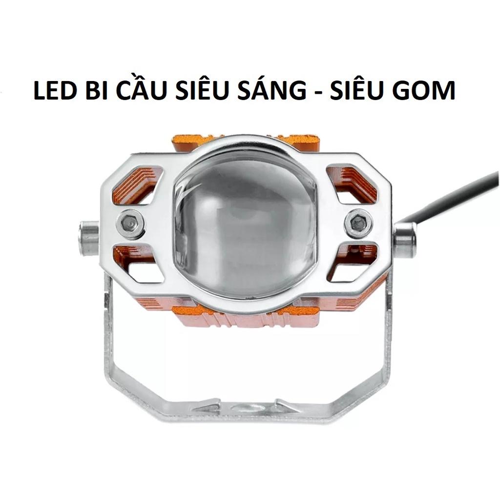 (SIÊU RẺ) Đèn bi cầu motofish 2 màu siêu sáng 45W 12v-80v lắp các loại xe máy ô tô xe điện chống nước hàng víp