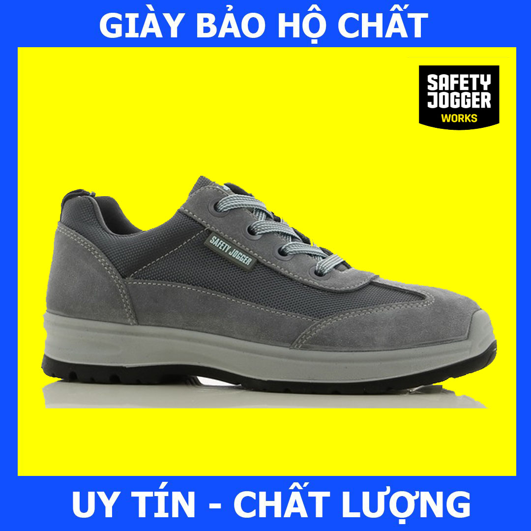 [Hàng Chính Hãng] Giày Bảo Hộ Nữ Safety Jogger Organic Da Chất Lượng Cao, Chống Dập Ngón, Chống Hóa Chất, Chống Trơn Trượt