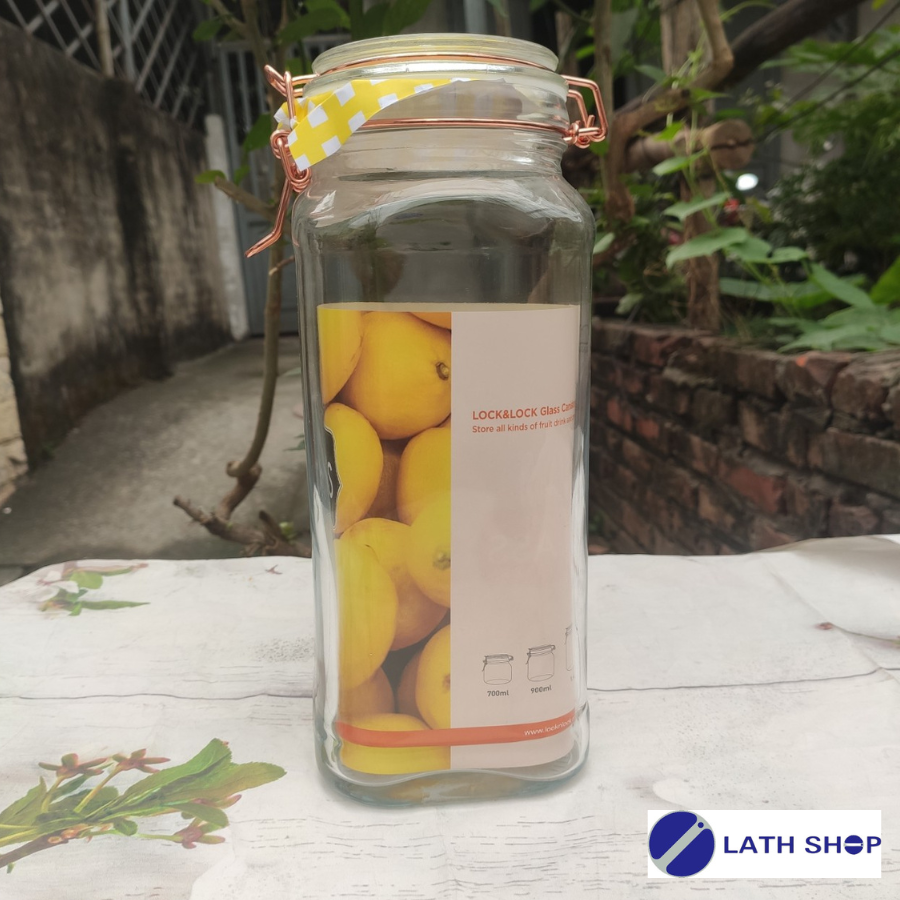 Hũ Thủy Tinh Sodalime Nắp Gài Lock&Lock LLG518 - 2000ml - Hàng Chính Hãng