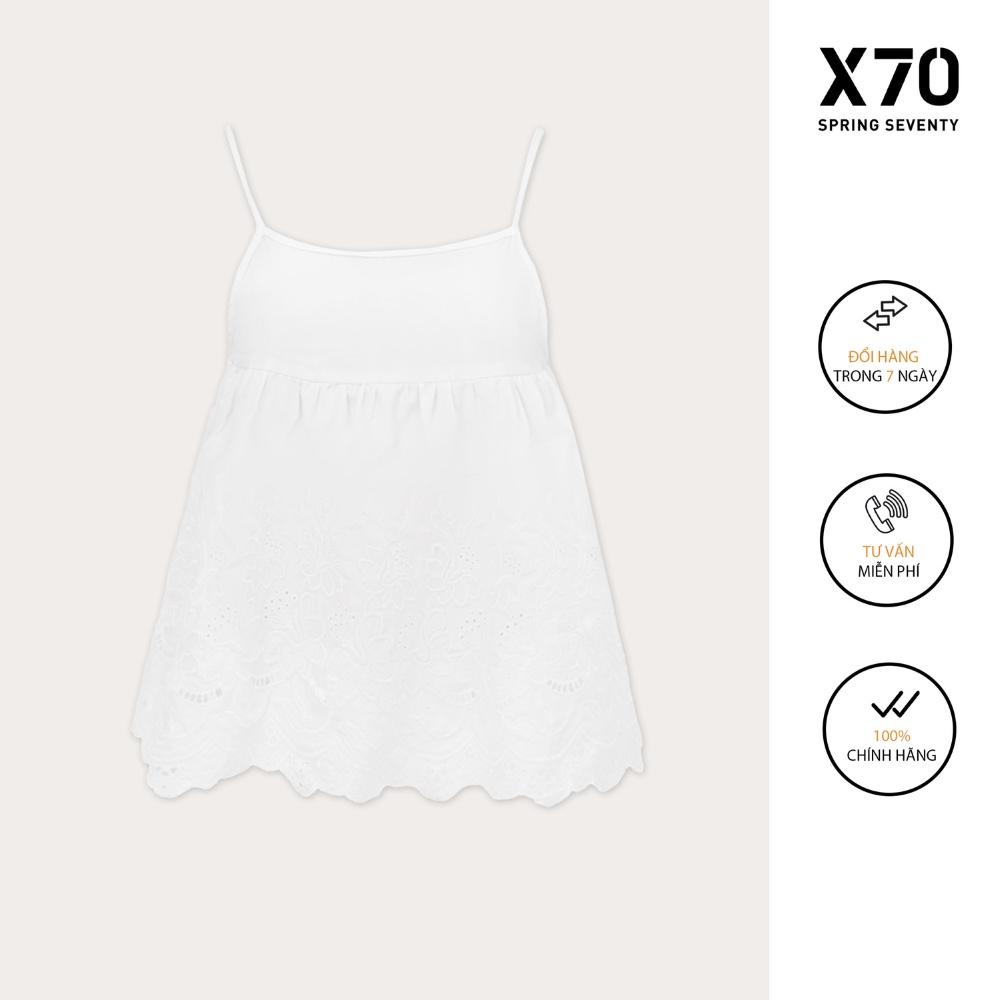 Áo Kiểu Nữ Trơn Thiết Kế Hai Dây Kiểu Dáng Xoè Thời Trang X70 - 00620012
