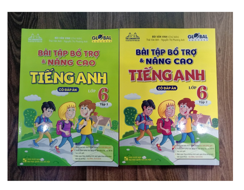 Sách - Combo Bài Tập Bổ Trợ Và Nâng Cao Tiếng Anh Lớp 6 - Tập 1 + 2