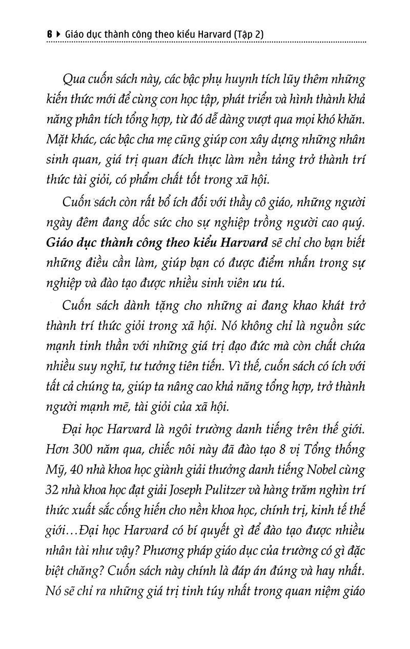 Giáo Dục Thành Công Theo Kiểu Harvard Tập 2