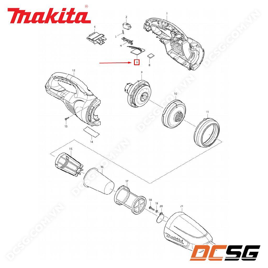 Mạch điều khiển cho máy hút bụi CL140D/ DCL180 Makita 638936-9 | DCSG