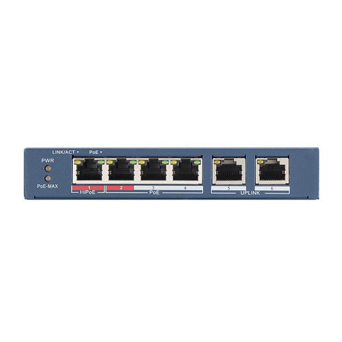 Switch 4-port 10/100Mbps Unmanaged PoE HIKVISION DS-3E0106P-E/M - Hàng Chính Hãng