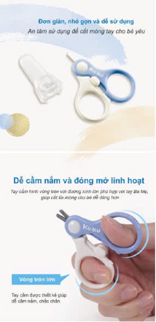 KÉO CẮT MÓNG TAY AN TOÀN CHO BÉ TỪ 0 MONTH KUKU - KU3034