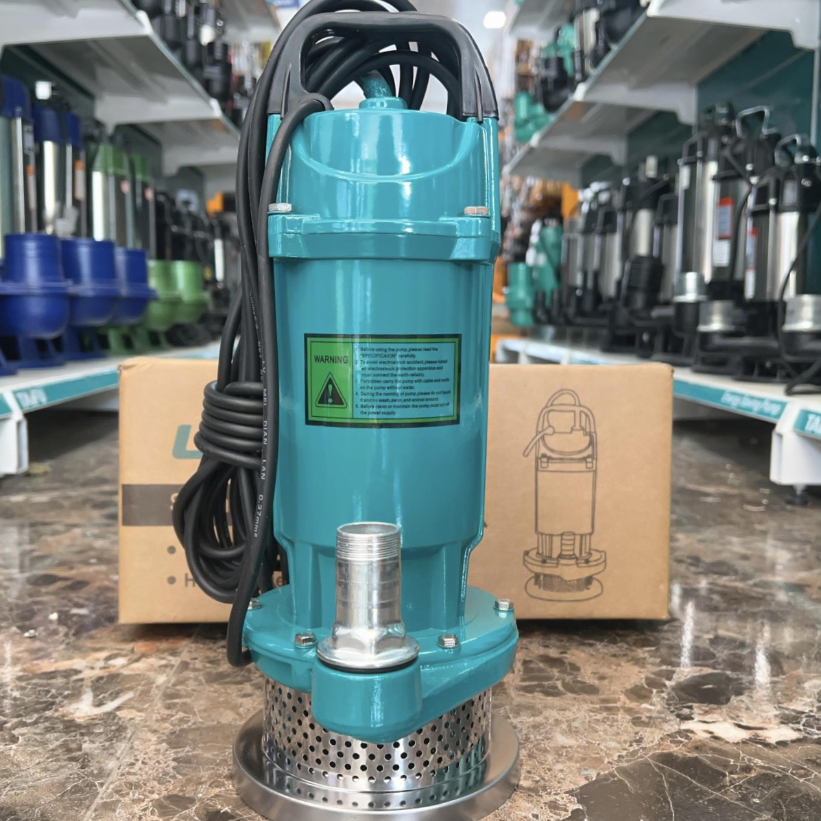 Máy Bơm Chìm, Bơm Tõm 370W không ngâm dầu LVMEI - Bảo hành 1 năm