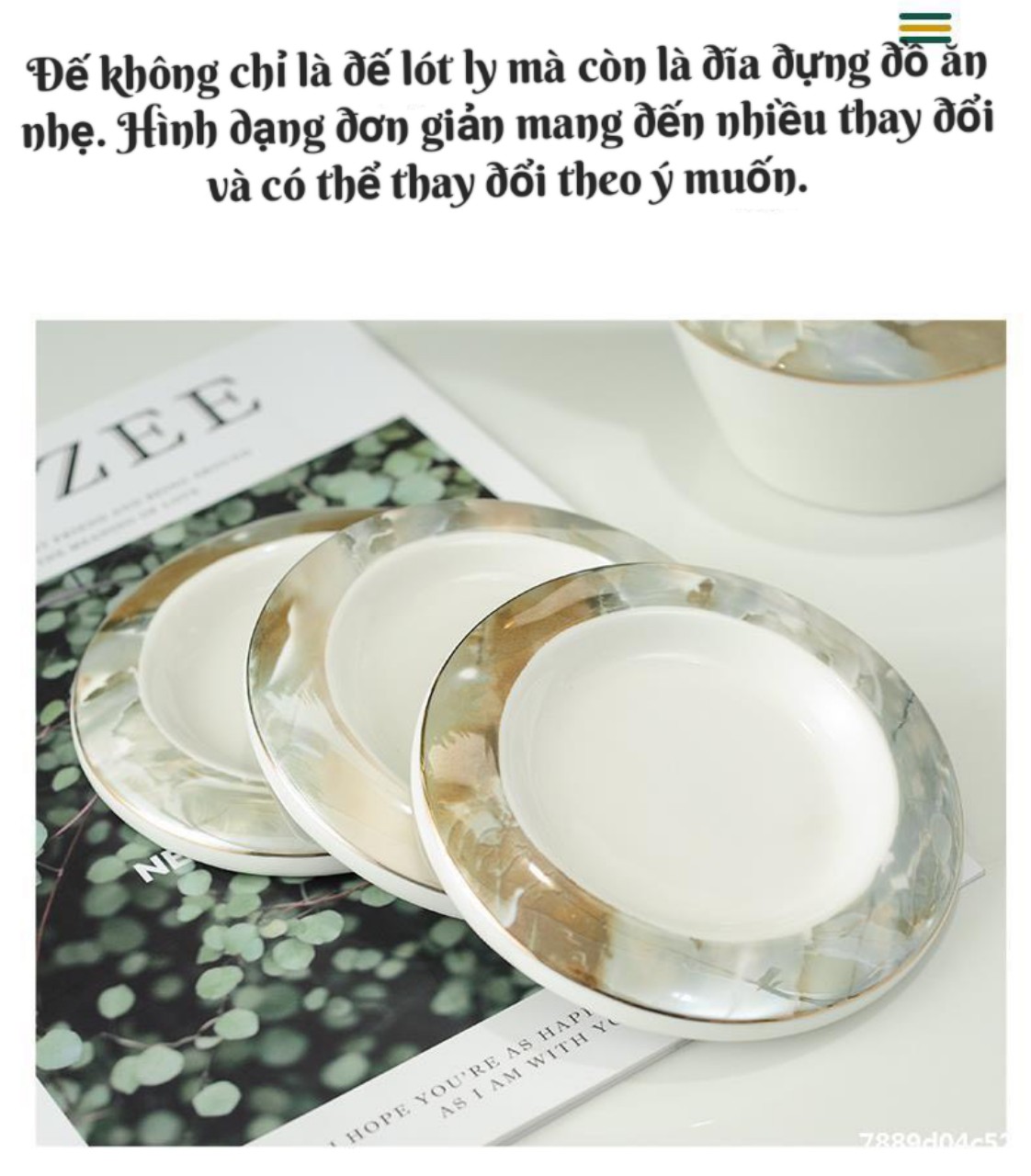 Bộ Ly Hoa Văn Đá Cẩm Thạch Phong Cách Châu Âu Cao Cấp LUXURY-0001 - Hàng Nhập Khẩu