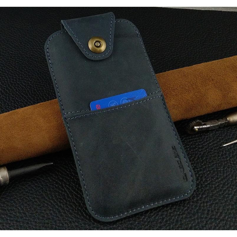 Bao Da Rút cho Iphone 12 Pro Max 13 Pro Max 14 Pro Max Có Quai Cài Da Bò Sáp