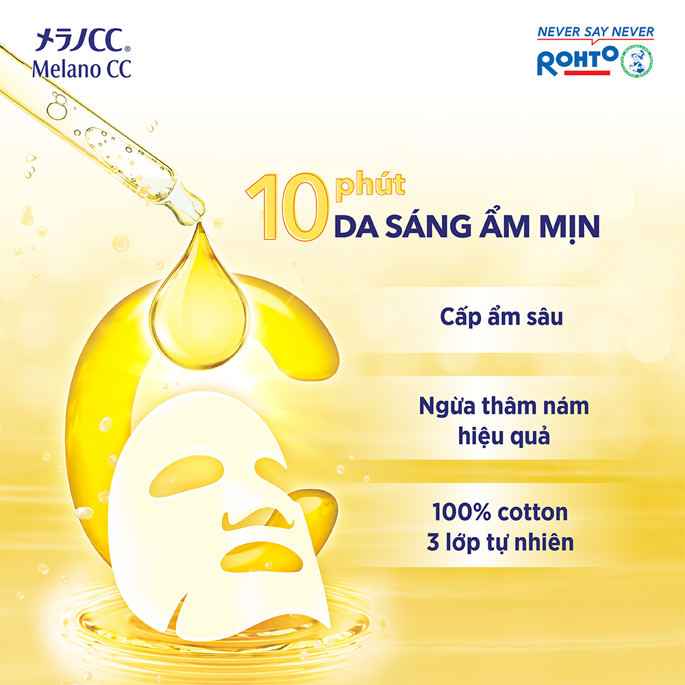 Mặt Nạ Dưỡng Trắng Da Cấp Ẩm Cho Da Melano CC Whitening Mask