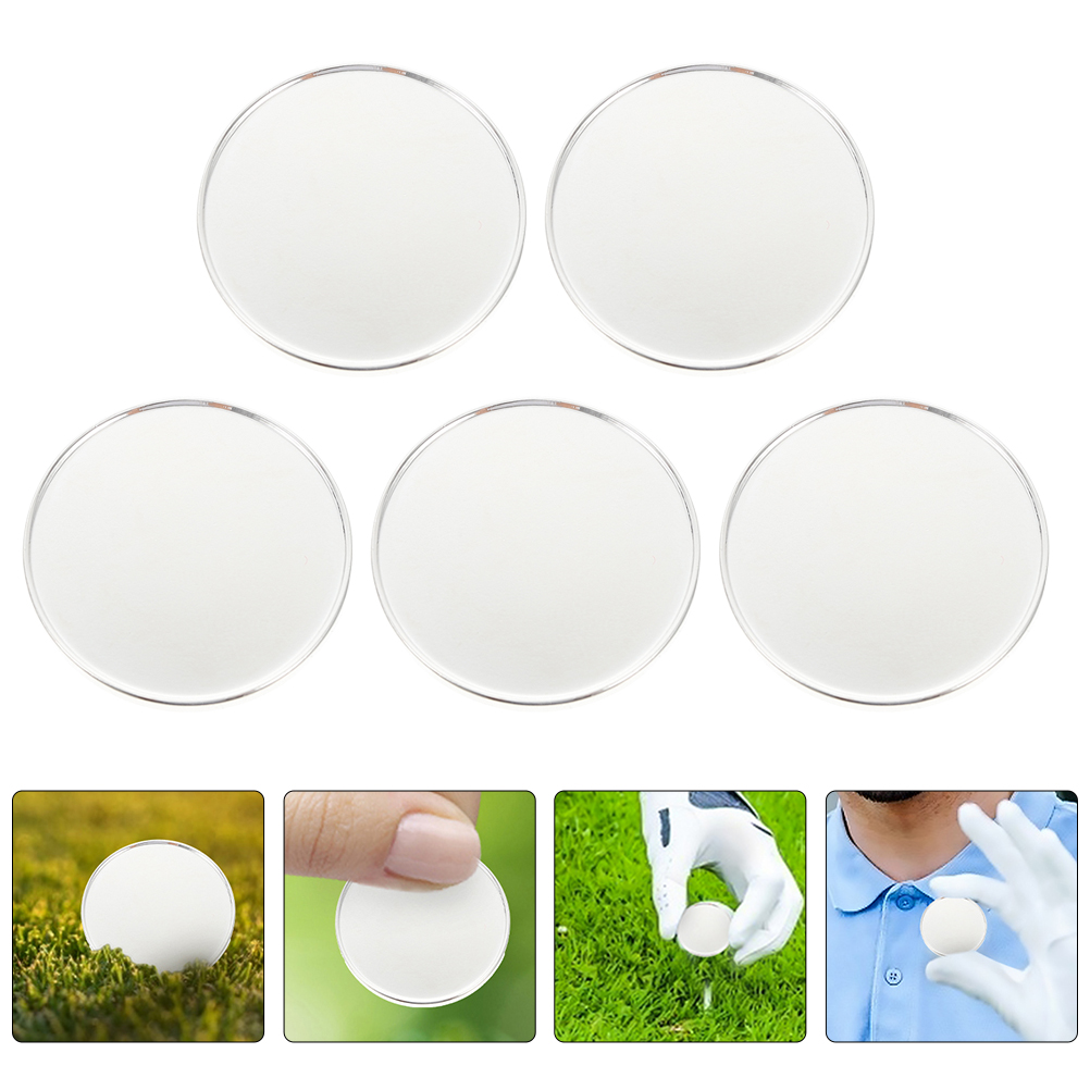 Điểm đánh dấu công cụ đánh dấu đánh dấu Flat Funny Chips Chip sửa chữa Poker Round Golft Line Vị trí định vị tùy chỉnh màu sắt: Bạc