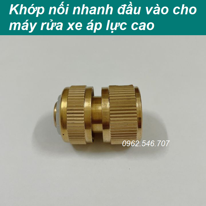 Đầu nối nhanh máy rửa xe bằng đồng thau, Khớp đồng nối nhanh dây cấp nước vào cho máy rửa mini