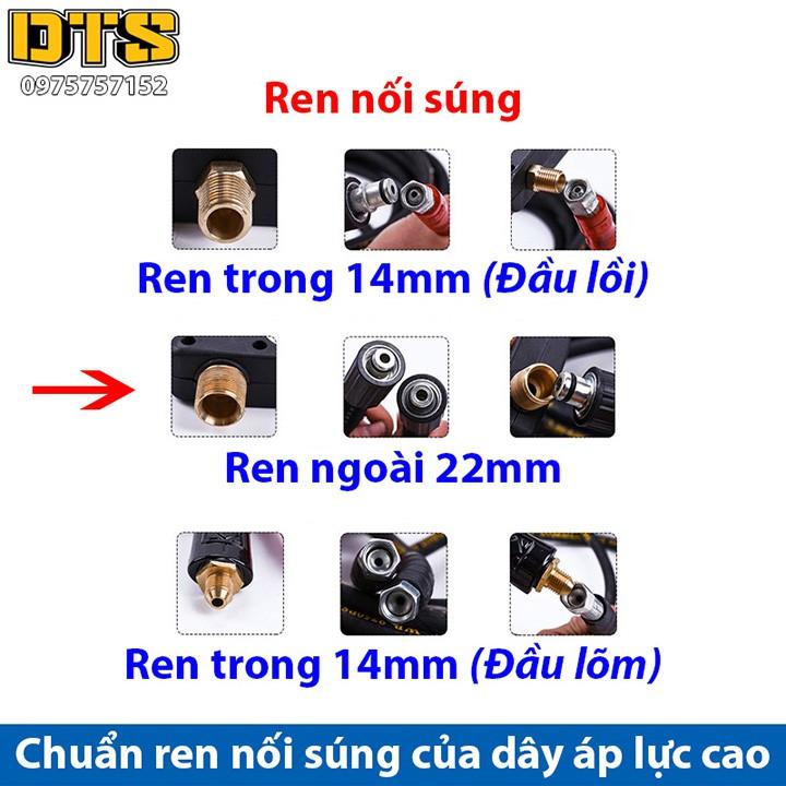 20m Dây xịt rửa, dây rửa xe lõi thép áp lực cao cấp cho máy rửa xe cao áp