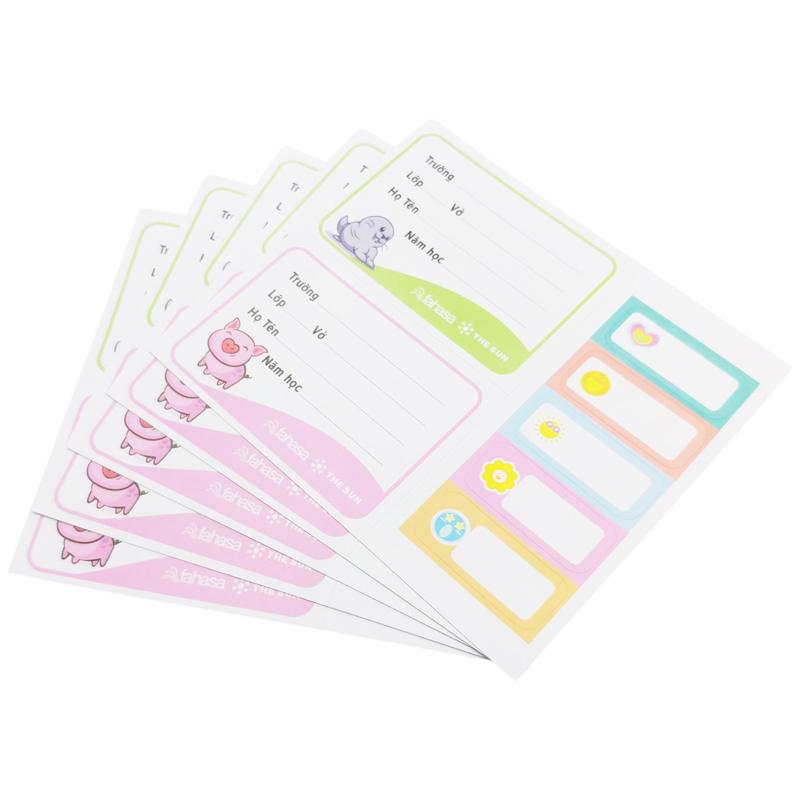 Combo 5 Tập Sinh Viên Cute Animal - Miền Nam - Kẻ Ngang Có Chấm - 200 Trang 80gsm - Fahasa 01 - Tặng Nhãn Vở Kèm Sticker