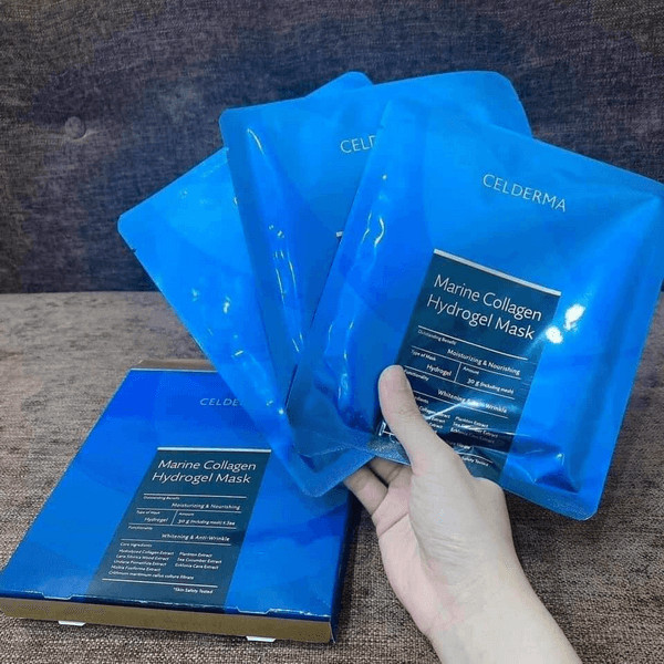 Mặt Nạ Celderma Marine Collagen Hydrogen Mask 90g hộp 3 miếng