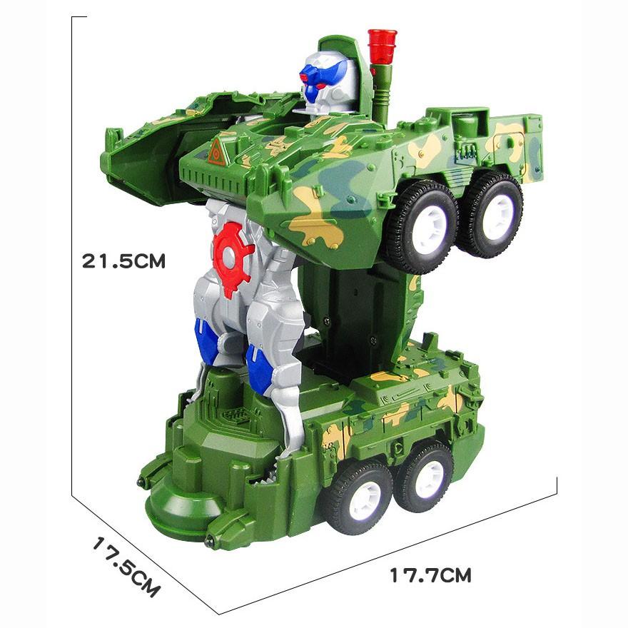Đồ Chơi Trẻ Em Xe Tăng Biến Hình Robot Tự Động Có Đèn Và Nhạc YJ388 mới nhất 2021