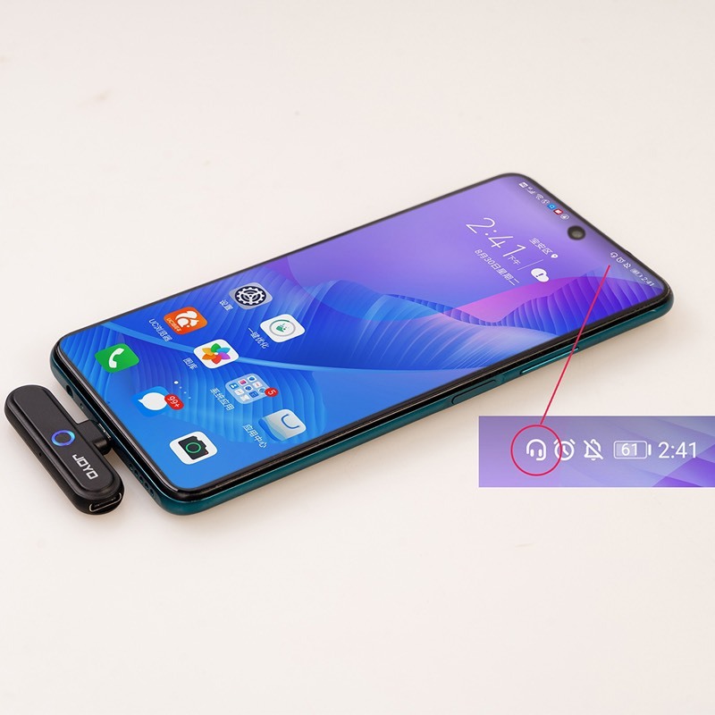 Bộ thu phát tín hiệu không dây âm thanh JOYO JW-05R Cắm và chạy cho điện thoại di động Phát trực tiếp và ghi âm- Hàng chính hãng