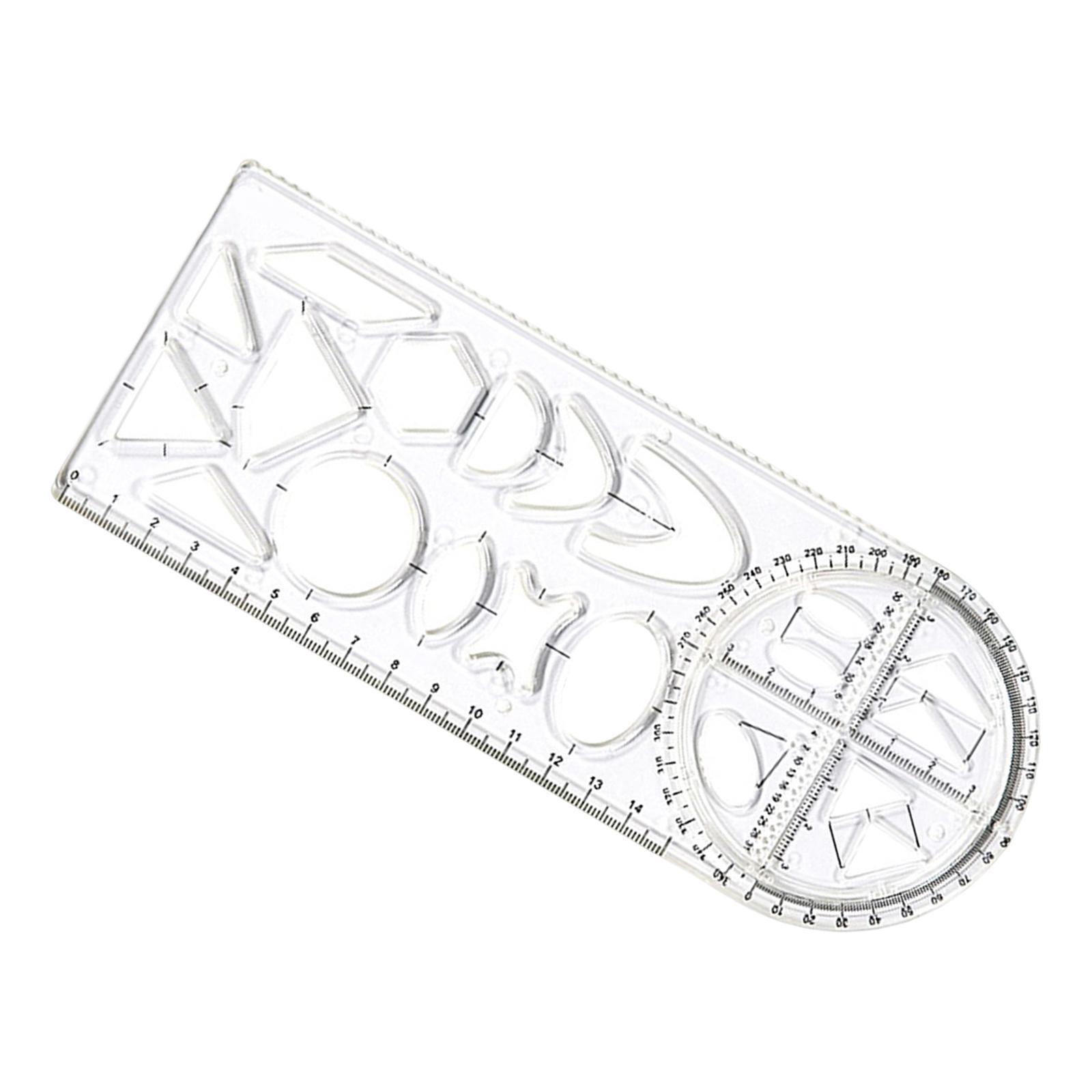 Multifunctional Geometric Ruler Drawing Template for Sewing Office Form Work