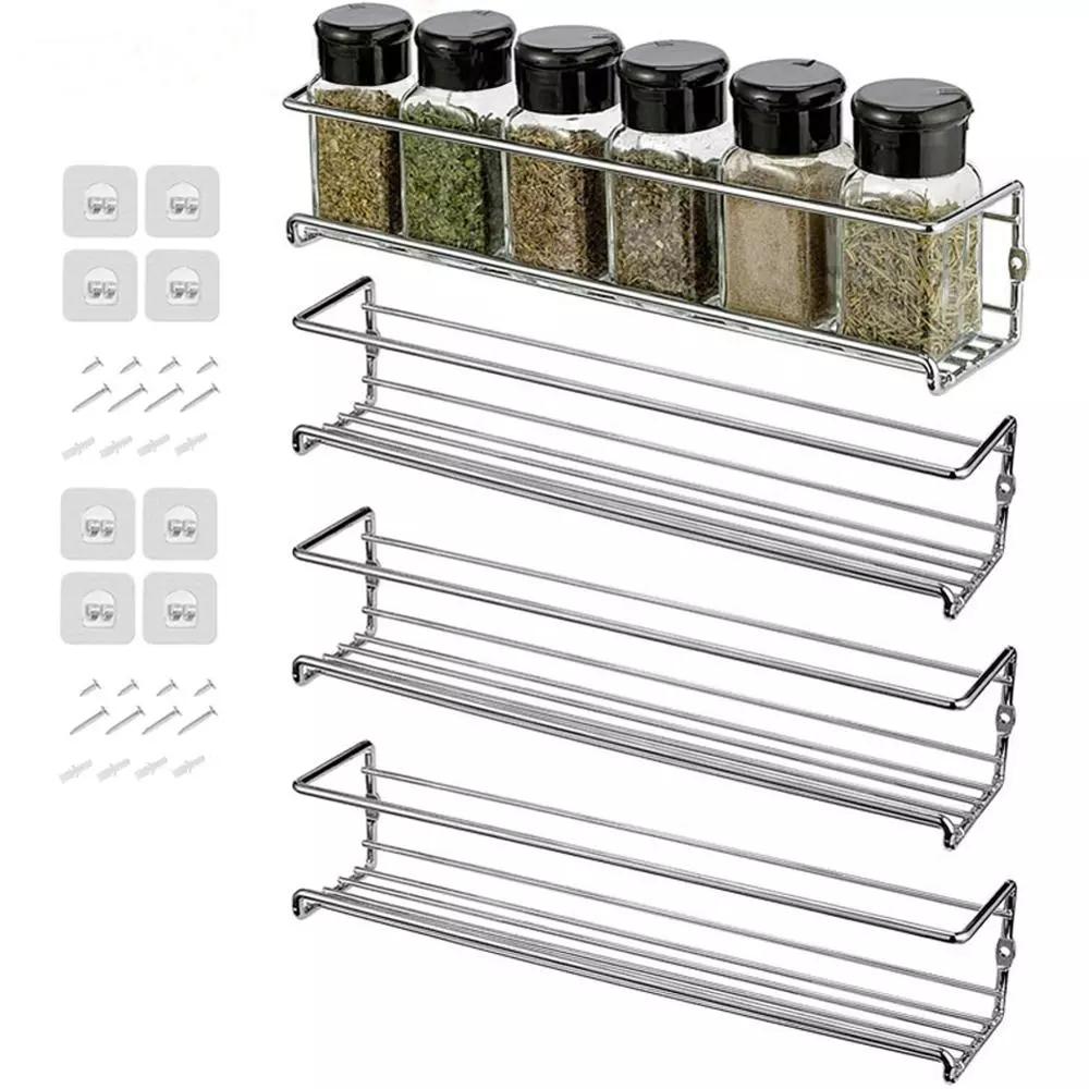 2 Chiếc Bếp Nhà Tổ Chức Giá Treo Tường Treo Tường Giá Đựng Đồ Lọ Gia Vị Tủ Kệ Nhà Bếp Tiện Ích Dụng Nhà Tắm Giá