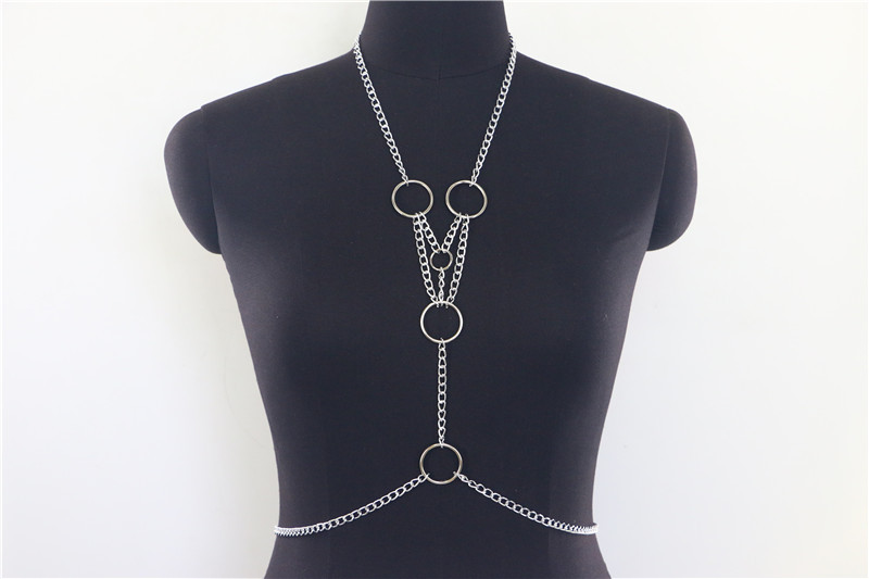 Body chain chuỗi xích titan body kết hợp thắt lưng và vòng cổ cá tính nổi bật