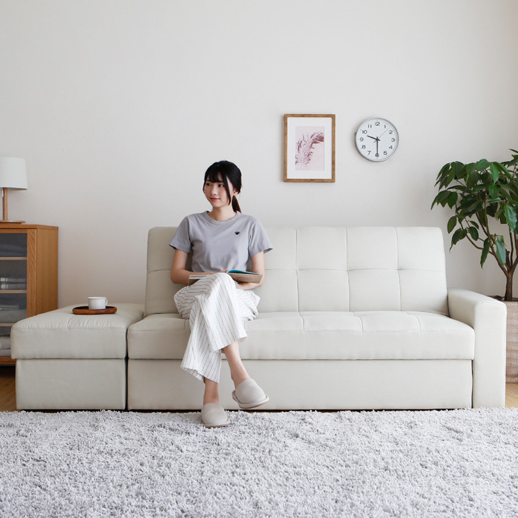 Ghế Sofa Giường (Sofa Bed) Bật Kiểu Mới Hiện Đại Kích Thước 190cm x 110cm x 85cm Với Khung Gỗ Sồi Chắc Chắn HGB-10