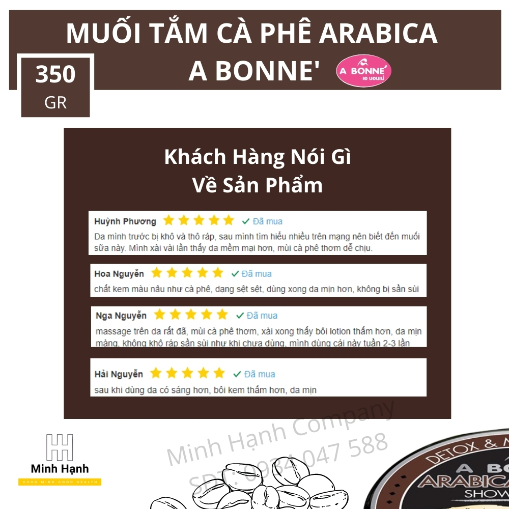 Muối Cafe Tẩy Tế Bào Chết Abonne Chính Hãng, Nhập Khẩu Thái Lan Dưỡng Ẩm Và Làm Da Sáng Hồng Rạng Rỡ