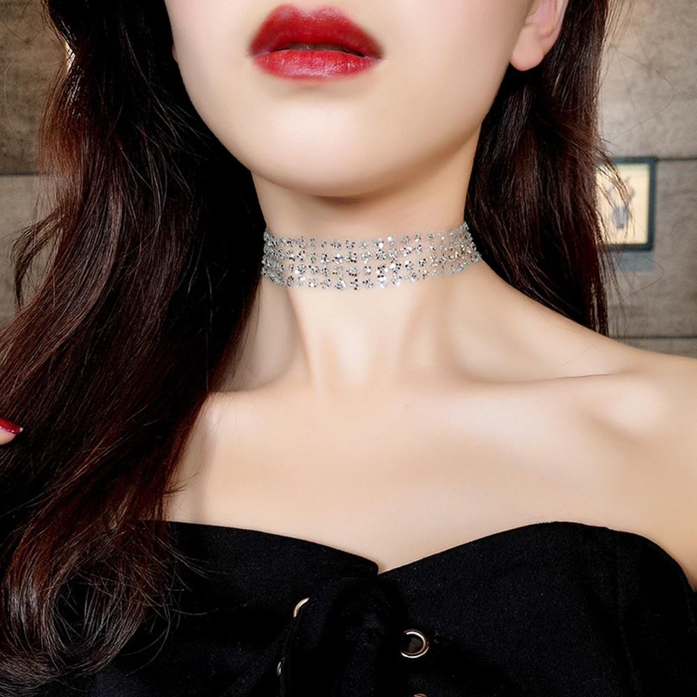 Chuỗi vòng cổ nữ choker kim tuyến