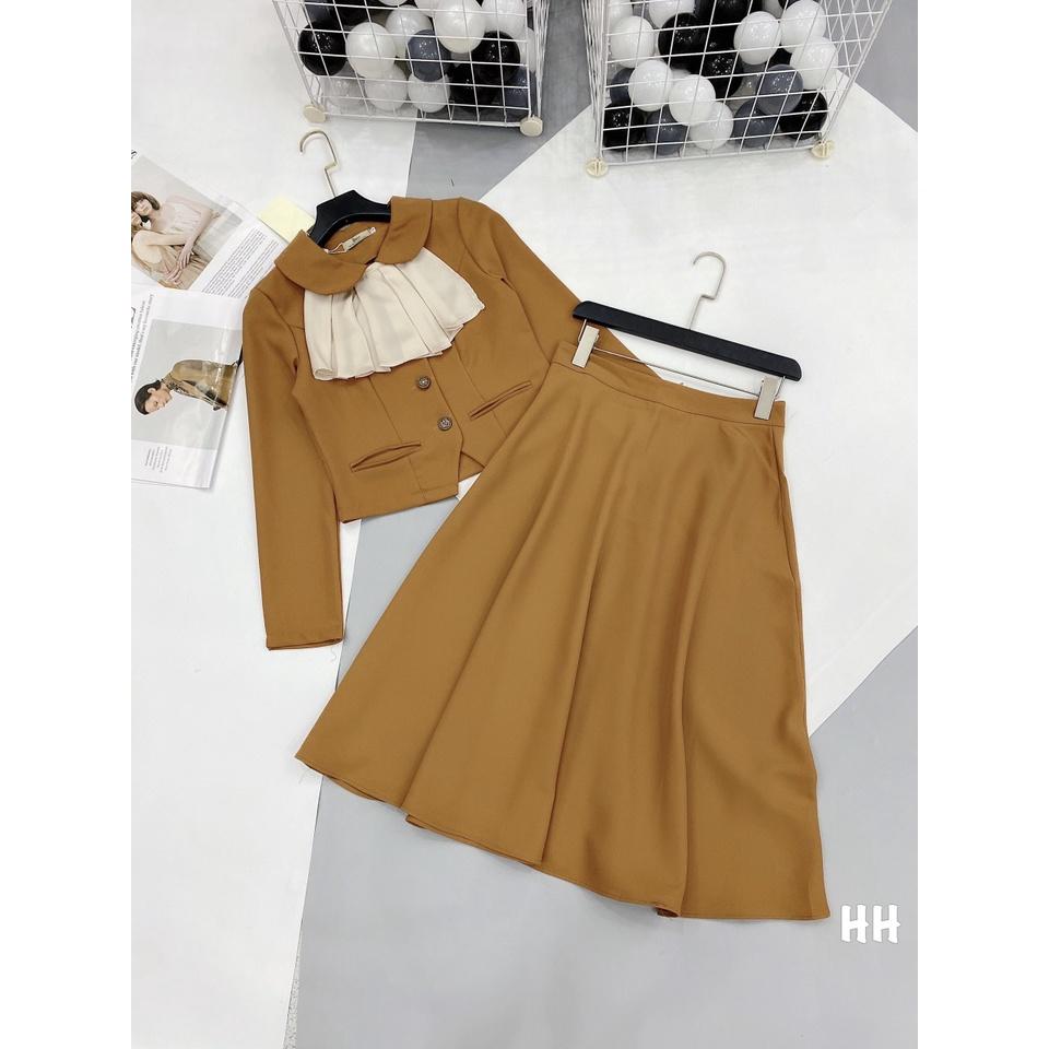 AO VEST PHỐI NƠ TRẮNG 2 MÀU