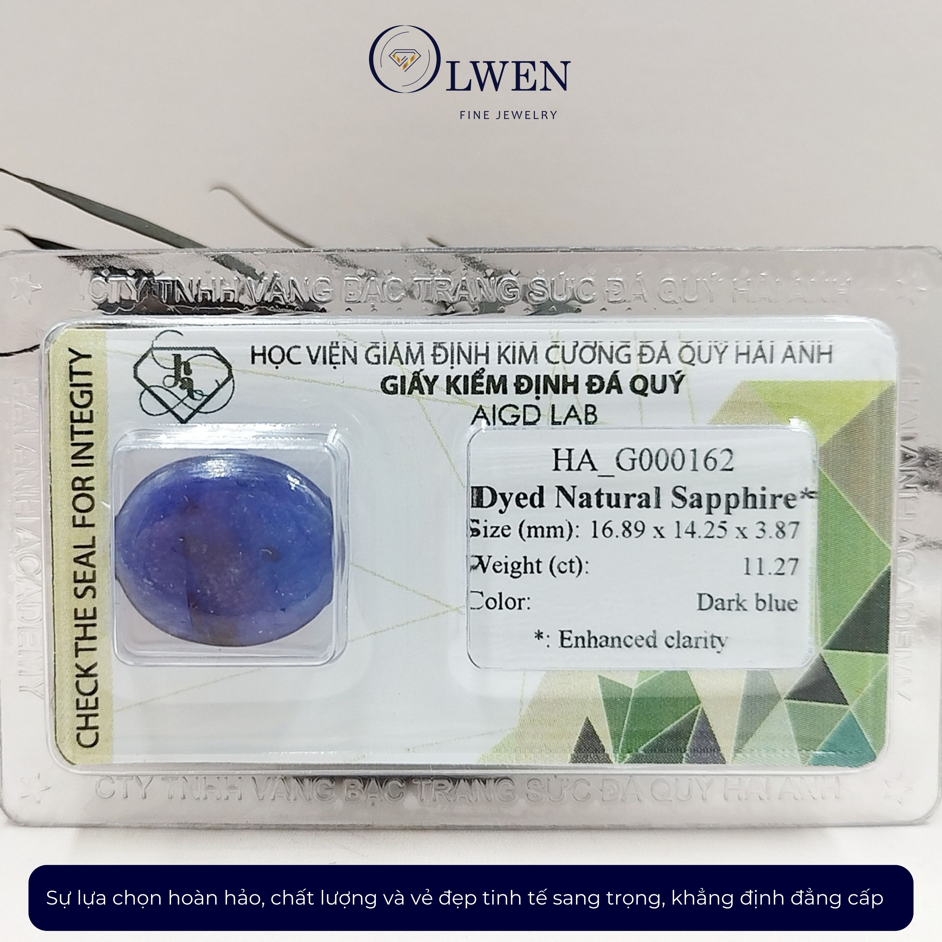 Viên đá Sapphire thiên nhiên HA-G000162