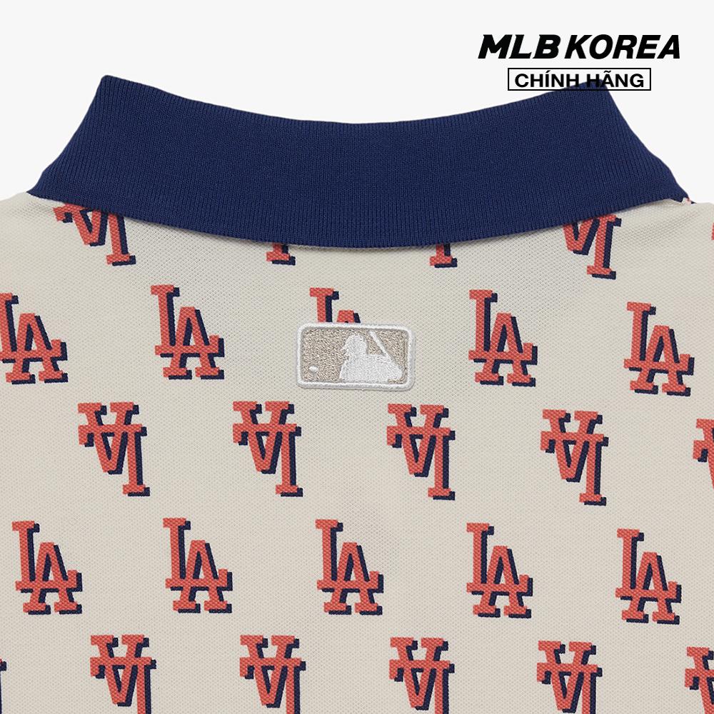 MLB - Áo polo nữ tay ngắn Classic Monogram Full Board 3FPQM0233