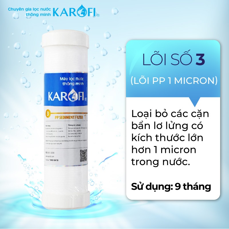 Lõi Lọc RO KAROFI Số 3 - PP 1 Micron