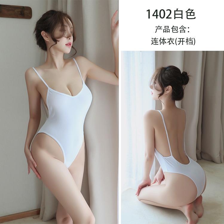 Áo hai dây dạng bodysuit khoét eo liền quần hở Đ.ũng gợi cảm quyến rũ