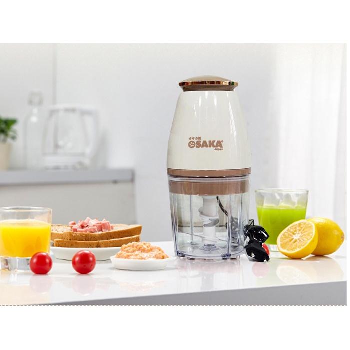 Máy Xay Thực Phẩm Osaka Công Suất Mạnh Với 4 Lưỡi Dao Sắc Bén Bằng Inox 304 Không Gỉ Xay Nhuyễn Tất Cả Mọi Thứ Nhanh
