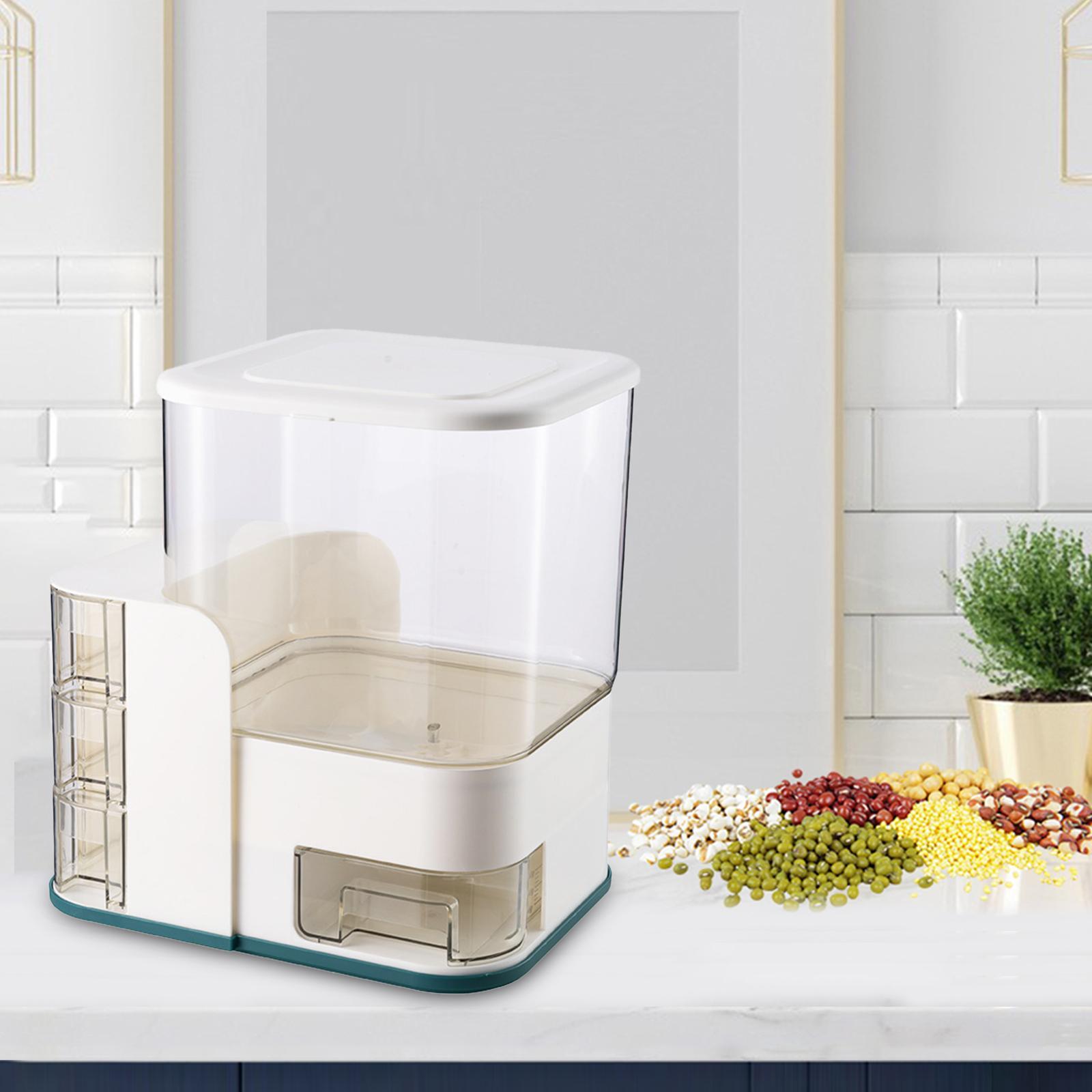 Storage Container Bucket 4Grid Sealed Whole Grain Storage Dispenser Grain