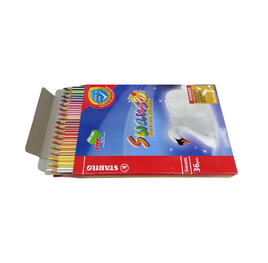 Hộp Bút Chì Màu Swans 36 Màu - 1868B (STABILO)