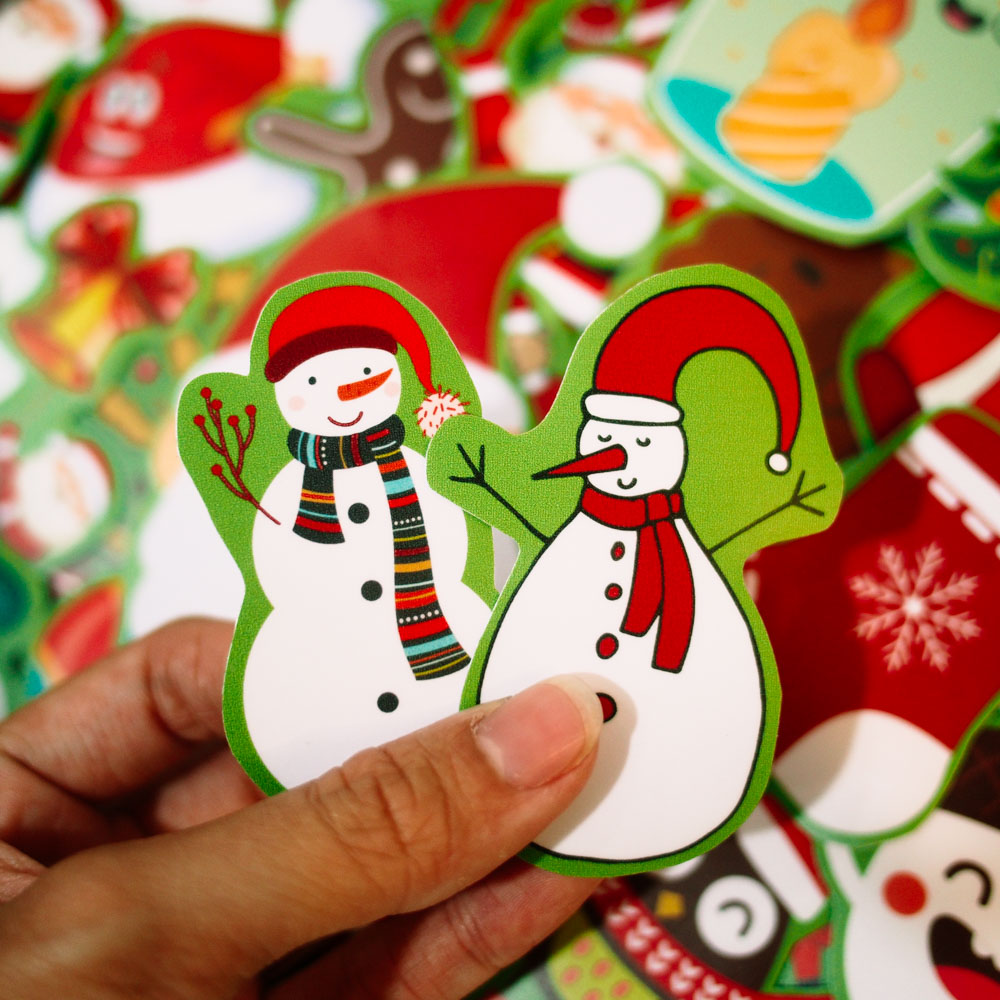 Set 100 Sticker hình dán - Noel - Chúc mừng giáng sinh