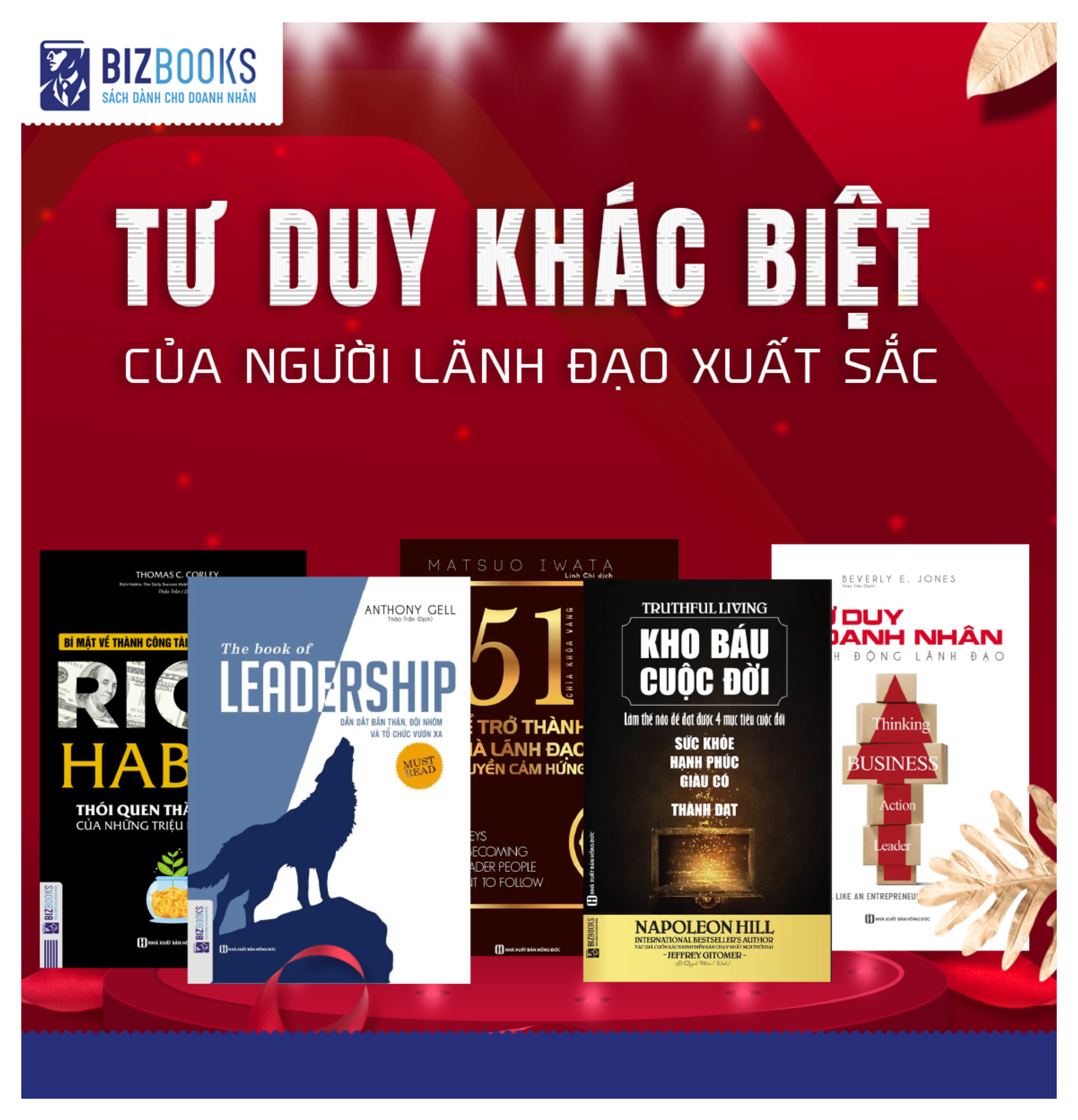 Combo Bộ sách: Tư duy khác biệt làm nên người lãnh đạo xuất sắc (tặng bookmark kim loại mạ vàng)