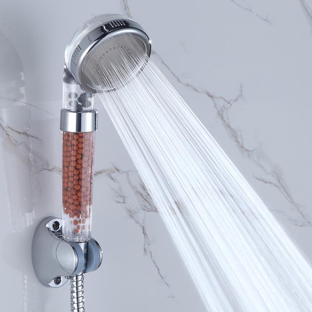 Vòi Tắm Hoa Sen Kèm Dây Dẫn Tăng Áp Lực Nước Có Hạt Lọc Hoạt Tính Chất Liệu Inox Không Gỉ Bền Chắc.