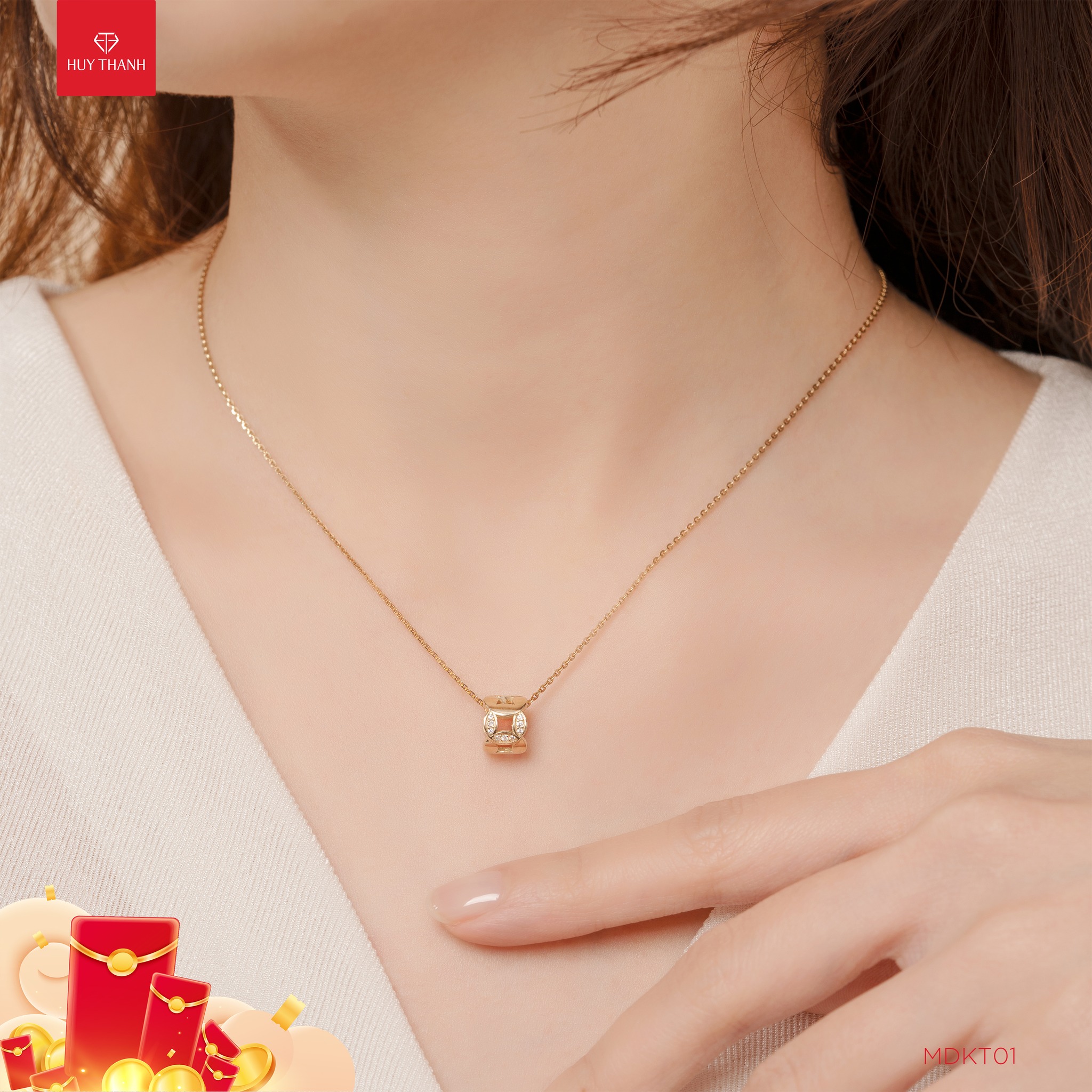 Mặt dây Kim Lộc Phát MDKT01 Vàng 14k Huy Thanh Jewelry