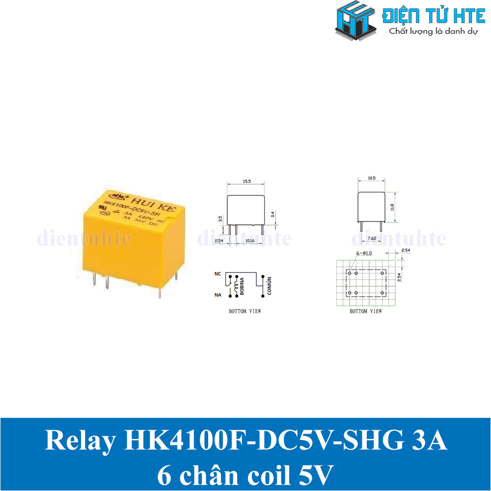 Relay HK4100F-DC5V-SHG 3A 6 chân coil 5V