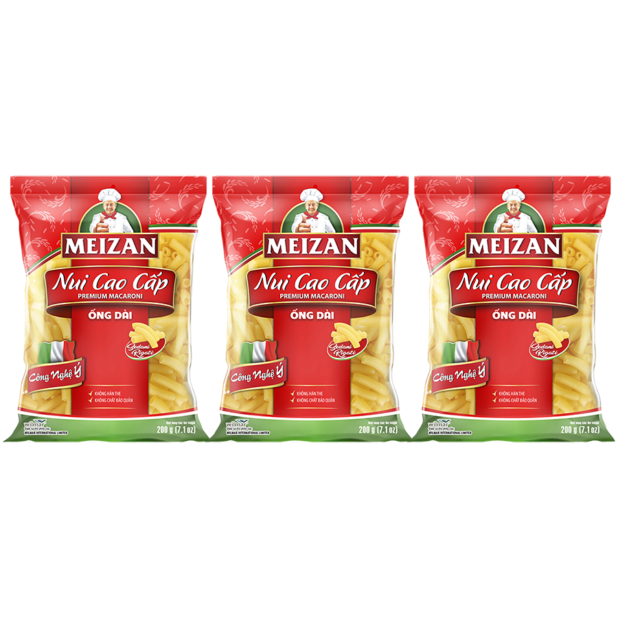 Thùng Nui cao cấp Meizan hình ống 400g
