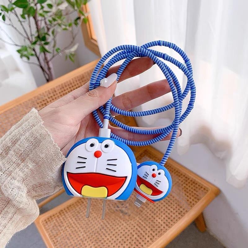 BỘ PHỤ KIỆN BẢO VỆ CÁP VÀ CỦ SẠC BẰNG SILICON HÌNH THÚ 3D NGHỘ NGHĨNH LẠ MẮT TRÁNH VA ĐẬP ĐỨT CÁP SẠC