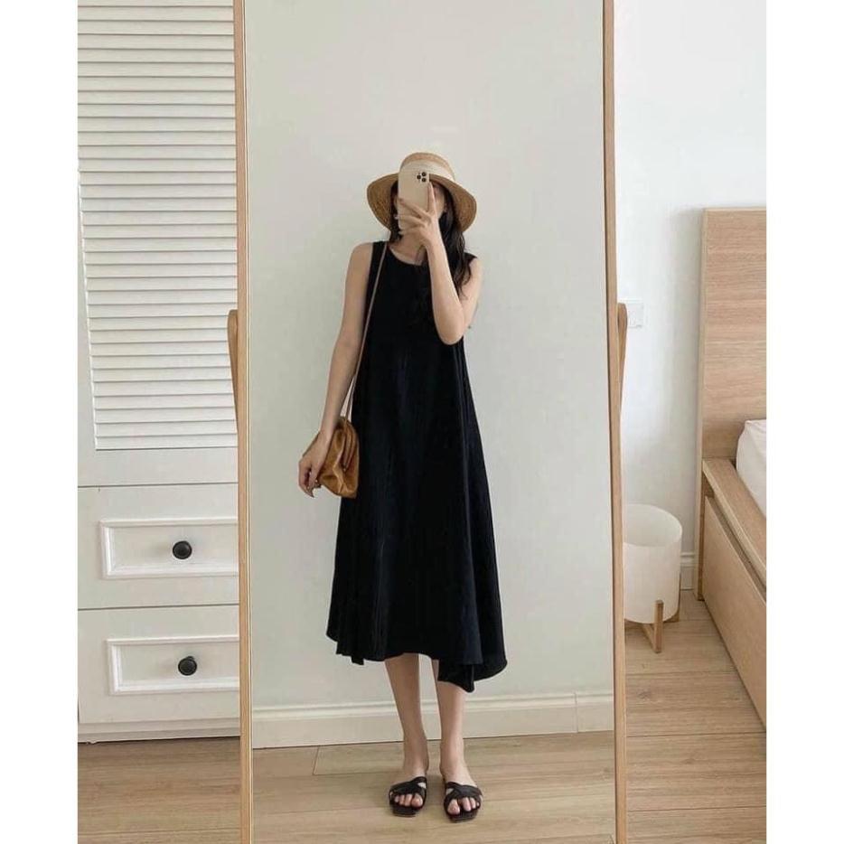 Đầm dáng xòe dài sát nách đắp chéo ngực dự tiệc sang trọng Xanh   AlvinStoreVn