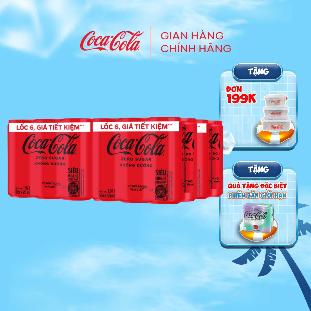 [TẶNG VOUCHER ESTEEM] Thùng 24 Lon Nước Giải Khát Không Đường Coca-Cola Zero 320ml/lon Sale 15.5