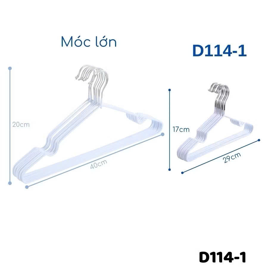 Combo 10 Móc Phơi Inox Không Gỉ, Móc Treo Quần Áo Chịu Nhiệt Cho Trẻ Em và Người Lớn - HÀNG CHÍNH HÃNG MINIIN
